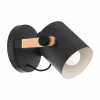 Lampes Vintages & Rétros-Luminaires Eglo Applique murale EGLO HORNWOOD Crème, Noir, 1 lumière