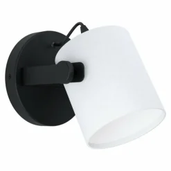 Lampes En Tissu-Luminaires Eglo Applique murale Eglo HORNWOOD Noir, 1 lumière