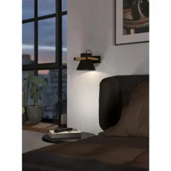 Luminaires Eglo Applique murale Eglo MACCLES Noir, 1 lumière* Appliques