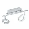Luminaires Eglo Applique murale Eglo NAUDELLA LED Chrome, 2 lumières* Éclairage Led