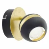 Lampes Dorées-Luminaires Eglo Applique murale Eglo NOCITO Or, Noir, 1 lumière