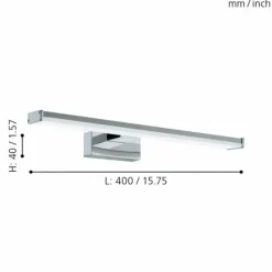 Luminaires Eglo Applique murale Eglo PANDELLA 1 LED Chrome, 1 lumière* Éclairage Led