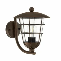 Luminaires Rustiques-Luminaires Eglo Applique murale Eglo PULFERO 1 Brun, 1 lumière