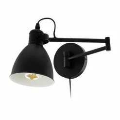 Luminaires Scandinaves-Luminaires Eglo Applique murale Eglo SAN PERI Noir, 1 lumière
