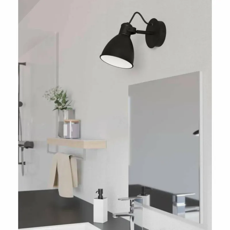 Luminaires Eglo Applique murale Eglo SAN PERI LED Noir, Blanc, 1 lumière* Éclairage Led