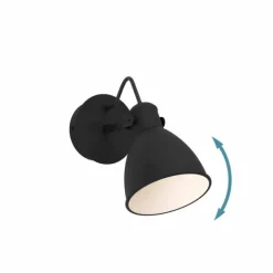Luminaires Eglo Applique murale Eglo SAN PERI LED Noir, Blanc, 1 lumière* Éclairage Led