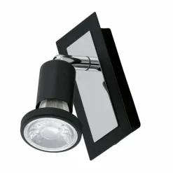 Luminaires Eglo Applique murale Eglo SARRIA LED Chrome, Noir, 1 lumière* Éclairage Led