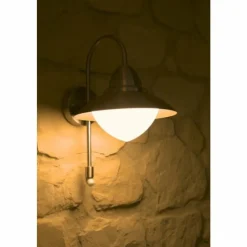 Luminaires Eglo Applique murale Eglo SIDNEY Acier inoxydable, Détecteur de mouvement