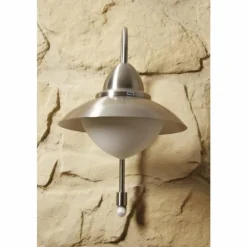 Luminaires Eglo Applique murale Eglo SIDNEY Acier inoxydable, Détecteur de mouvement