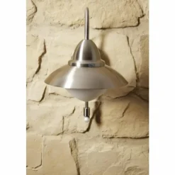 Luminaires Eglo Applique murale Eglo SIDNEY Acier inoxydable, Détecteur de mouvement