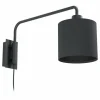 Lampes En Tissu-Luminaires Eglo Applique murale Eglo STAITI Noir, 1 lumière