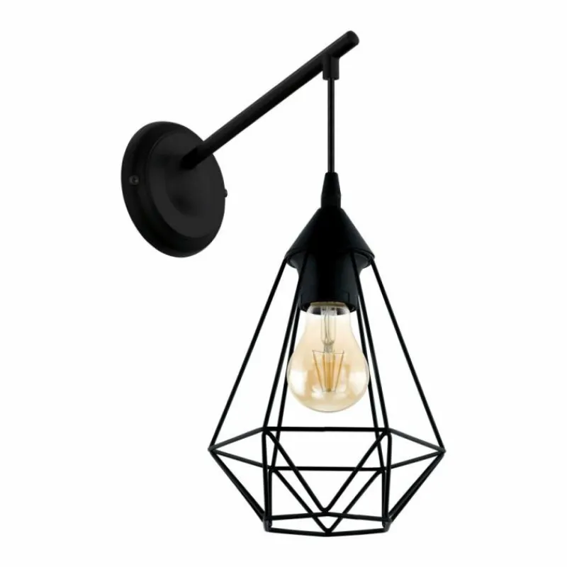 Lampes Vintages & Rétros-Luminaires Eglo Applique murale EGLO TARBES Noir, 1 lumière