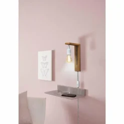 Lampes Vintages & Rétros-Luminaires Eglo Applique murale Eglo TOCOPILLA Brun, Blanc, 1 lumière