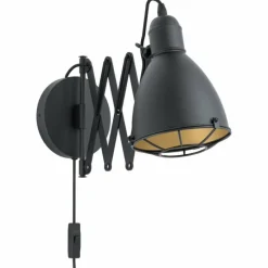 Lampes Dorées-Luminaires Eglo Applique murale EGLO TREBURLEY Or, Noir, 1 lumière