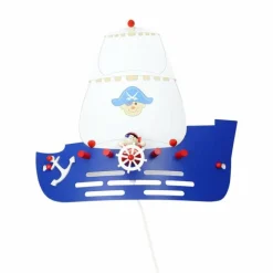 Lampes En Bois-Luminaires Elobra Applique murale Elobra PIRATENSCHIFF Bleu, 1 lumière