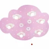 Lampes En Bois-Luminaires Elobra Applique murale Elobra SCHÄFCHENWOLKE Rose, 6 lumières