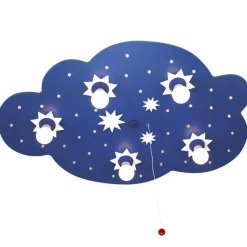 Lampes En Bois-Luminaires Elobra Applique murale Elobra STERNENWOLKE Bleu, 5 lumières