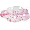 Lampes En Bois-Luminaires Elobra Applique murale Elobra WOLKE BLUME-PHANTASIE Rose, Blanc, 5 lumières