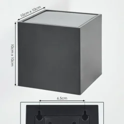 hofstein Applique murale extérieure solaire Lapeer LED Noir, 1 lumière