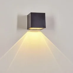 hofstein Applique murale extérieure solaire Lapeer LED Noir, 1 lumière