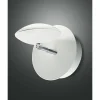 Luminaires Fabas Luce Applique murale Fabas Luce Hale LED Chrome, Blanc, 1 lumière* Éclairage Led