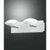 Luminaires Fabas Luce Applique murale Fabas Luce Hale LED Chrome, Blanc, 2 lumières* Éclairage Led