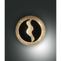 Lampes Dorées-Luminaires Fabas Luce Applique murale Fabas Luce Ceva LED Or, Noir, 1 lumière