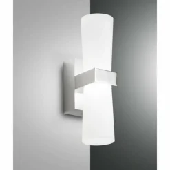 Luminaires Fabas Luce Applique murale Fabas Luce Iglesias LED Chrome, 1 lumière