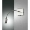 Luminaires Fabas Luce Applique murale Fabas Luce Portici LED Nickel mat, 1 lumière* Appliques