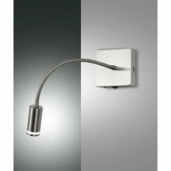 Luminaires Fabas Luce Applique murale Fabas Luce Portici LED Nickel mat, 1 lumière* Appliques