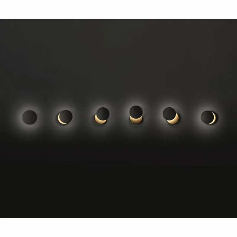 Lampes Dorées-Luminaires Fabas Luce Applique murale Fabas Luce Ara LED Or, Noir, 1 lumière