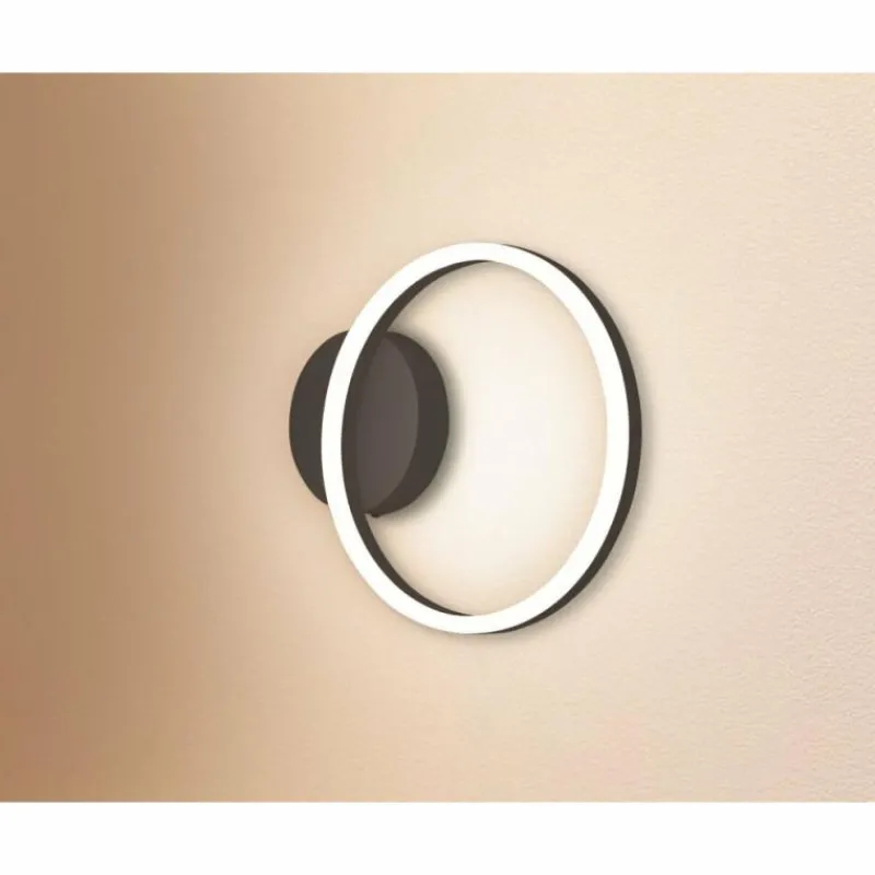 Luminaires Fabas Luce Applique murale Fabas Luce Giotto LED Noir, 1 lumière* Éclairage Led