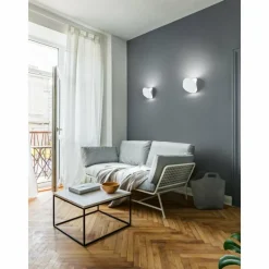 Luminaires Fabas Luce Applique murale Fabas Luce Shield LED Blanc, 1 lumière* Éclairage Led