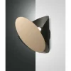 Lampes Dorées-Luminaires Fabas Luce Applique murale Fabas Luce Shield LED Or, Noir, 1 lumière
