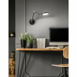 Luminaires Fabas Luce Applique murale Fabas Luce Regina LED Noir, 1 lumière* Éclairage Led