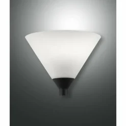 Luminaires Fabas Luce Applique murale Fabas Luce Vincent Noir, 1 lumière