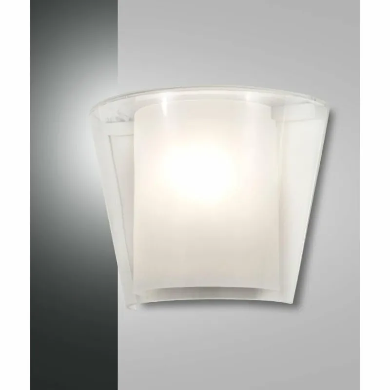 Luminaires Fabas Luce Applique murale Fabas Luce Viki Blanc, 1 lumière