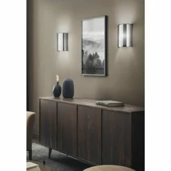 Suspension Verre Fumé-Luminaires Fabas Luce Applique murale Fabas Luce Maribel Blanc, 1 lumière