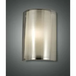 Suspension Verre Fumé-Luminaires Fabas Luce Applique murale Fabas Luce Maribel Blanc, 1 lumière
