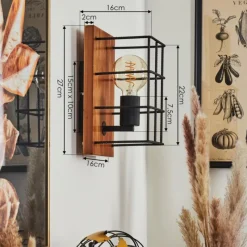 Lampes Industrielles-hofstein Applique murale Fevaag Écru, Noir, 1 lumière