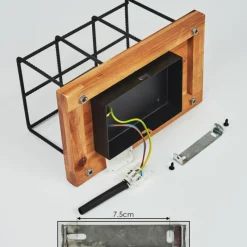 Lampes Industrielles-hofstein Applique murale Fevaag Écru, Noir, 1 lumière