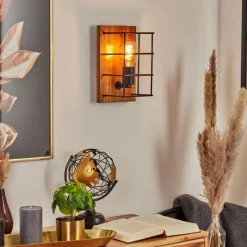 Lampes Industrielles-hofstein Applique murale Fevaag Écru, Noir, 1 lumière