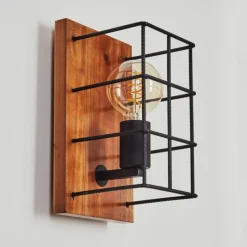 Lampes Industrielles-hofstein Applique murale Fevaag Écru, Noir, 1 lumière