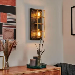 Lampes Dorées-hofstein Applique murale Fevaag Or, Noir, 2 lumières