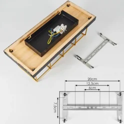 Lampes Dorées-hofstein Applique murale Fevaag Or, Noir, 2 lumières