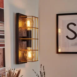 Lampes Dorées-hofstein Applique murale Fevaag Or, Noir, 2 lumières