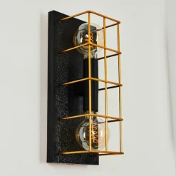 Lampes Dorées-hofstein Applique murale Fevaag Or, Noir, 2 lumières