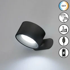 FHL easy Applique murale Magnetics LED Noir, 1 lumière* Éclairage Led