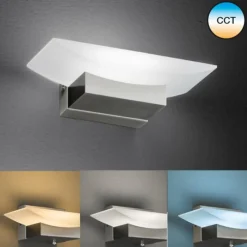 Luminaires Fischer & Honsel Applique murale Fischer & Honsel Bowl TW LED Nickel mat, 1 lumière* Éclairage Led