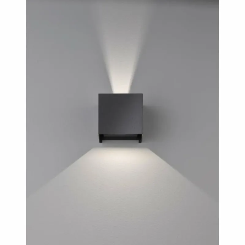 Luminaires Fischer & Honsel Applique murale Fischer & Honsel Wall LED Noir, 2 lumières* Éclairage Led